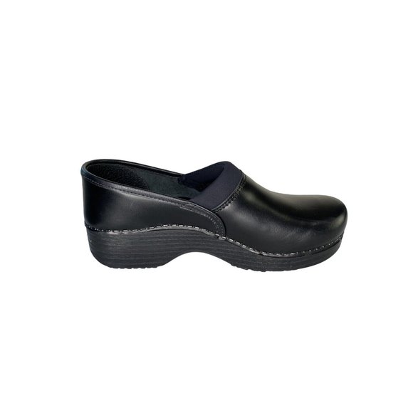 Ellie Shoes - ABeo Clogs Pro System Ellie Abe 0250 Black Smooth Leather Made Poland Size 6